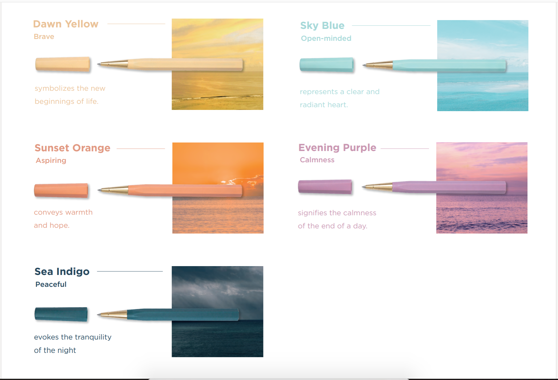 Pióro kulkowe YSTUDIO Glamour Evolve Ocean Sustainable – Sea Indigo, ystudio, papierniczy design