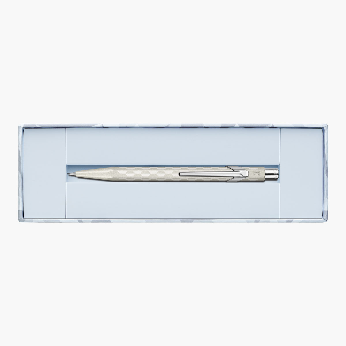 Aluminiowy ołówek Caran dAche 844 Alpine Frost – biały, Caran d'Ache, papierniczy design