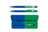 Aluminiowy długopis Caran dAche 849 Paul Smith – Cobalt & Emearld, Caran d'Ache, papierniczy design