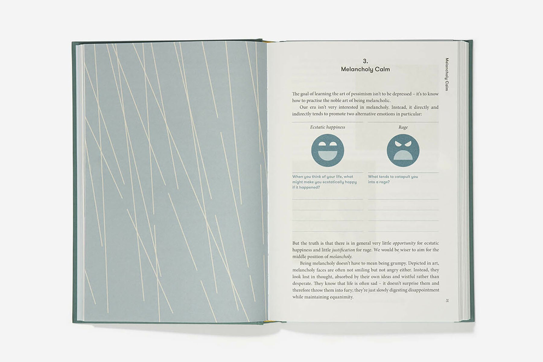The Calm Workbook, The School of life, papierniczy design, notes rozwojowy