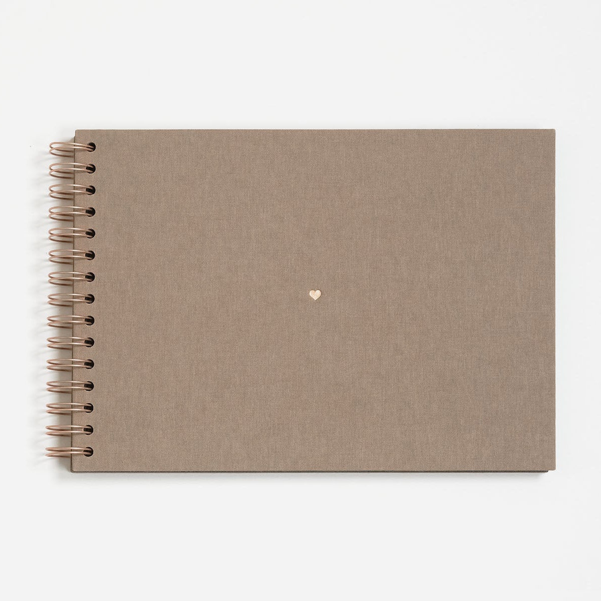 Album na zdjęcia z serduszkiem – sepia, KAIKO, księga gości na ślub, papierniczy design