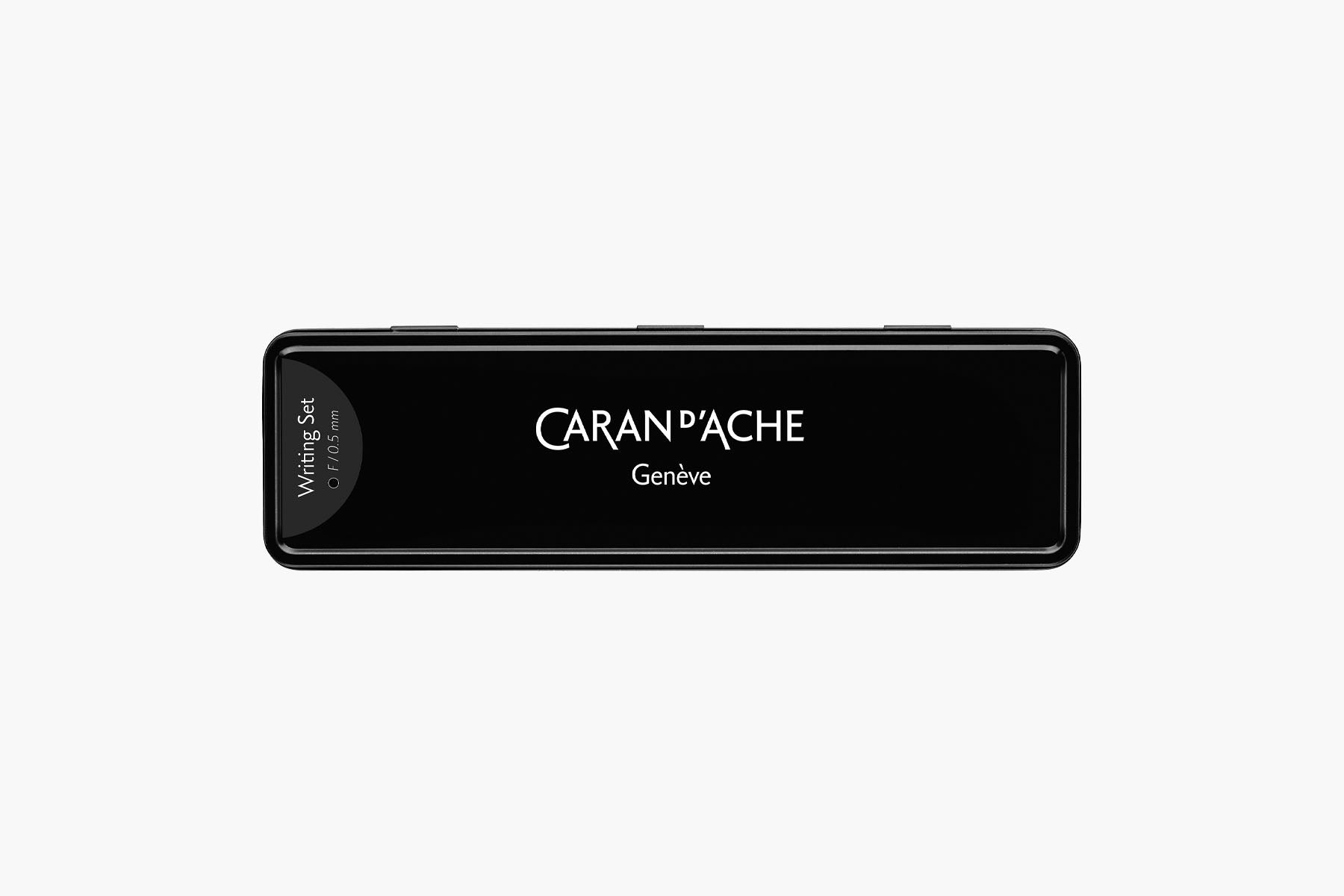 Zestaw aluminiowy długopis i ołówek mechaniczny Caran dAche – Black Code, Caran d'Ache, papierniczy design