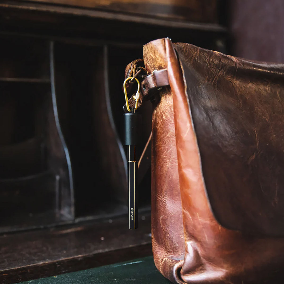 Mosiężne pióro wieczne przenośne - czarne, ystudio, design artykuły biurowe, domowe biuro