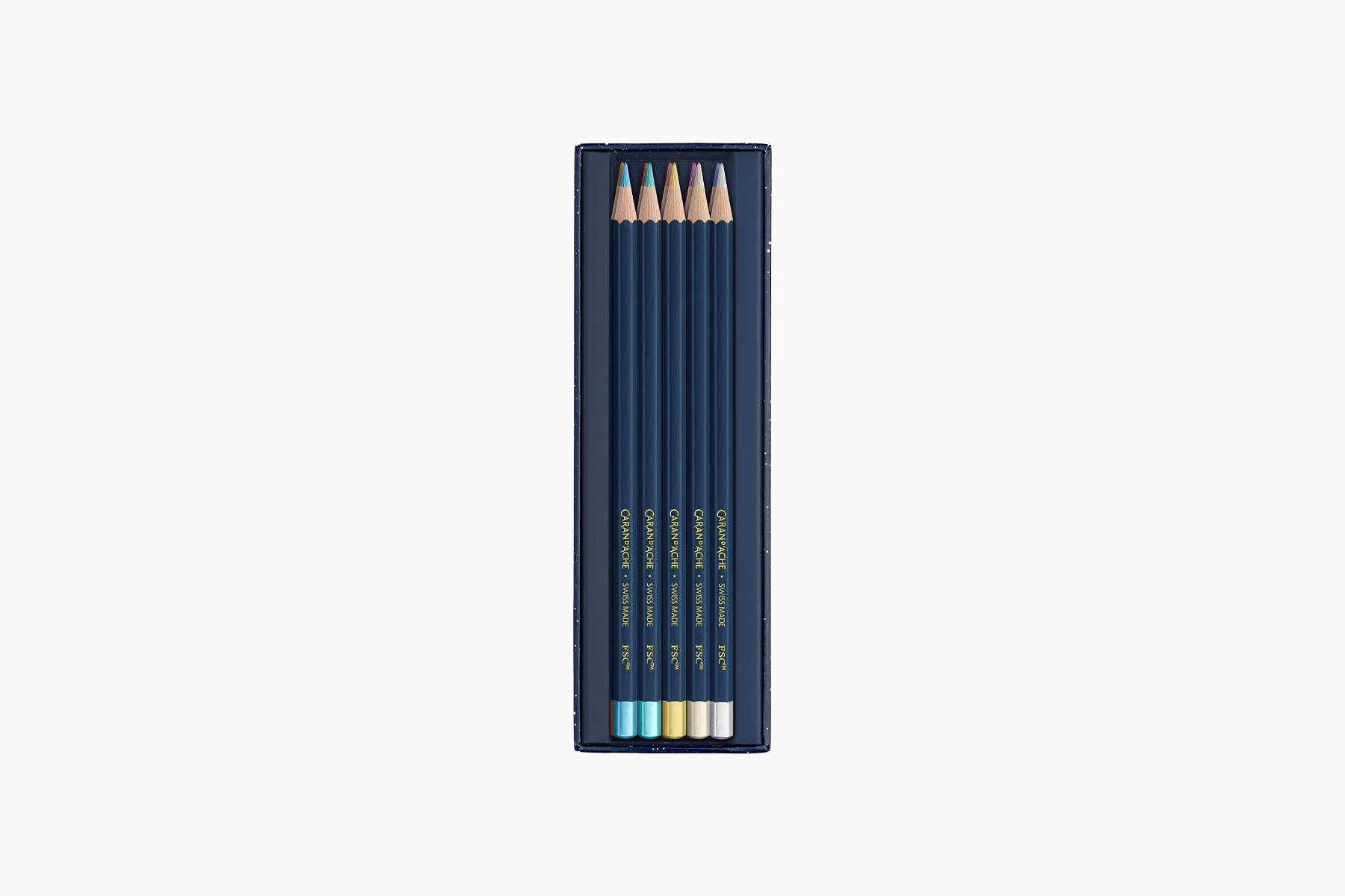 Kredki Cosmic Blue 10 szt., Caran d'Ache, papierniczy design Cosmic Blue