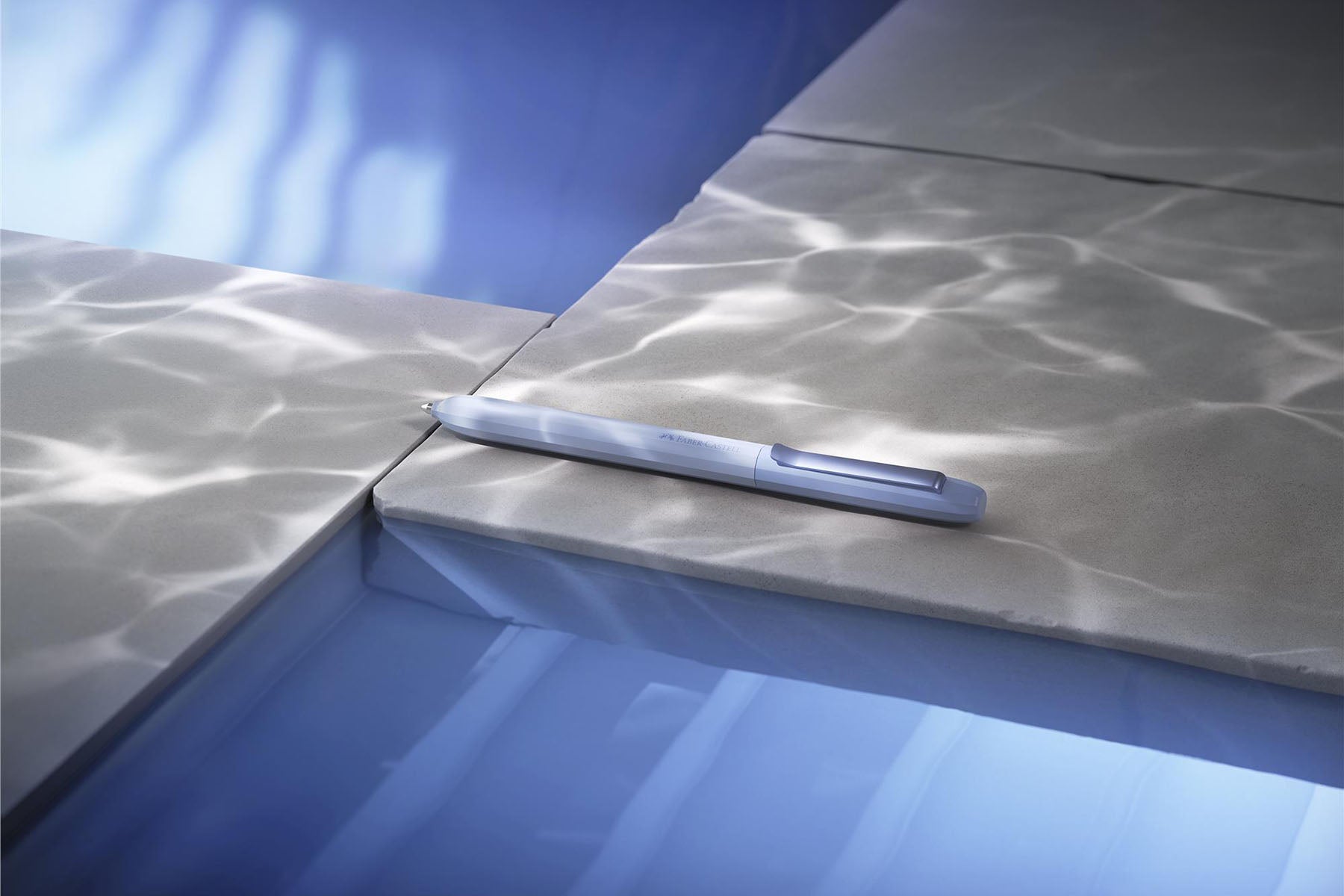 Długopis Avori błękitny – Peace of Mind, Faber-Castell, papierniczy design