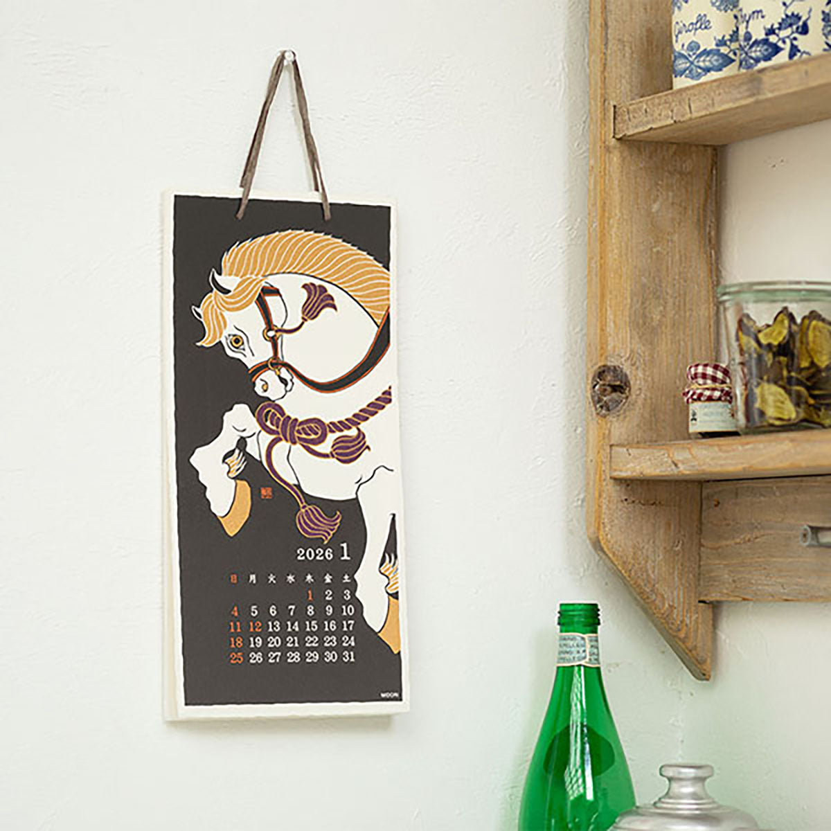 Kalendarz ścienny 2026 Echizen S – Seasonal Tradition, Midori, papierniczy design