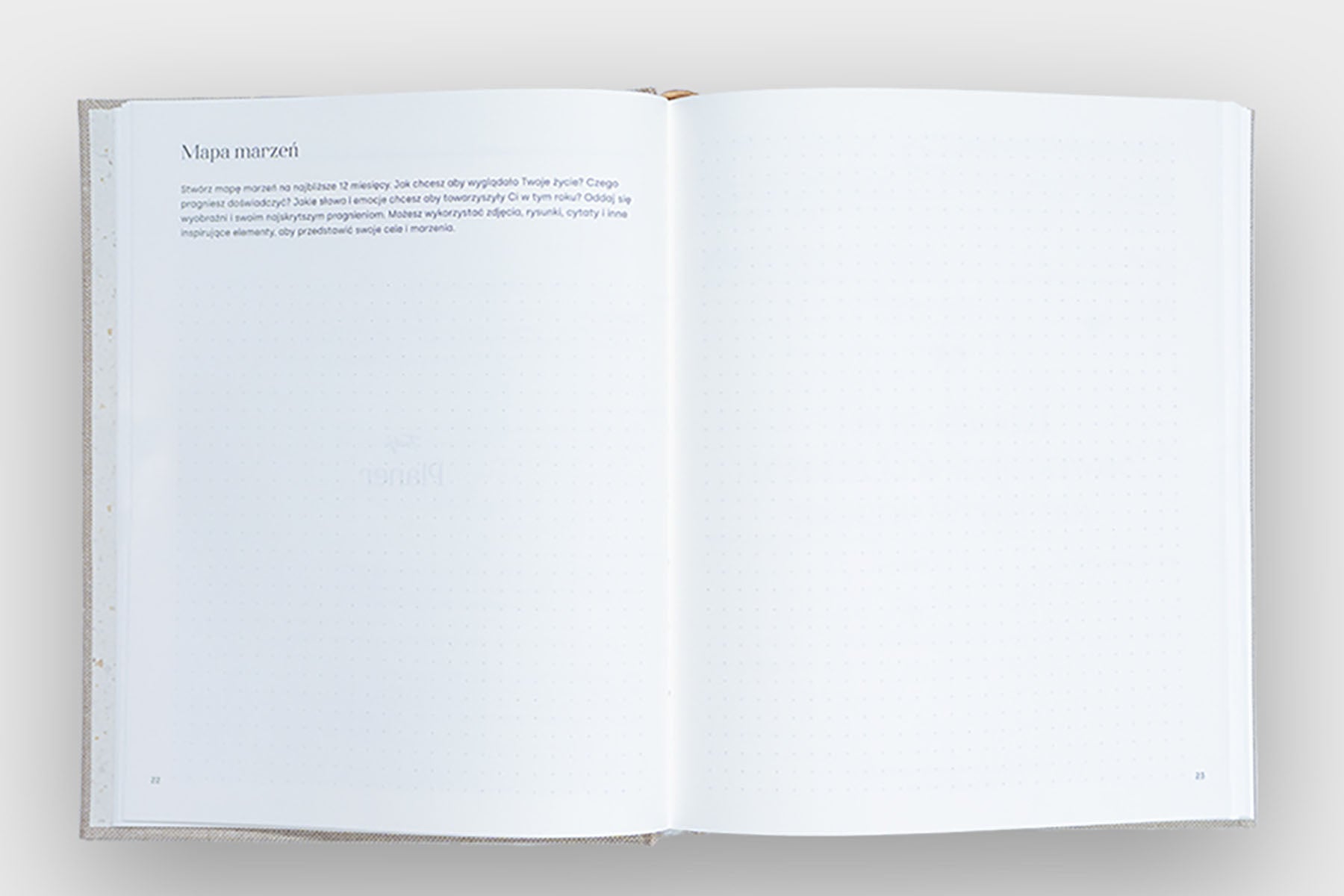 Jaśnie Plan – planner niedatowany niebieski, Jaśnie Plan, papierniczy design