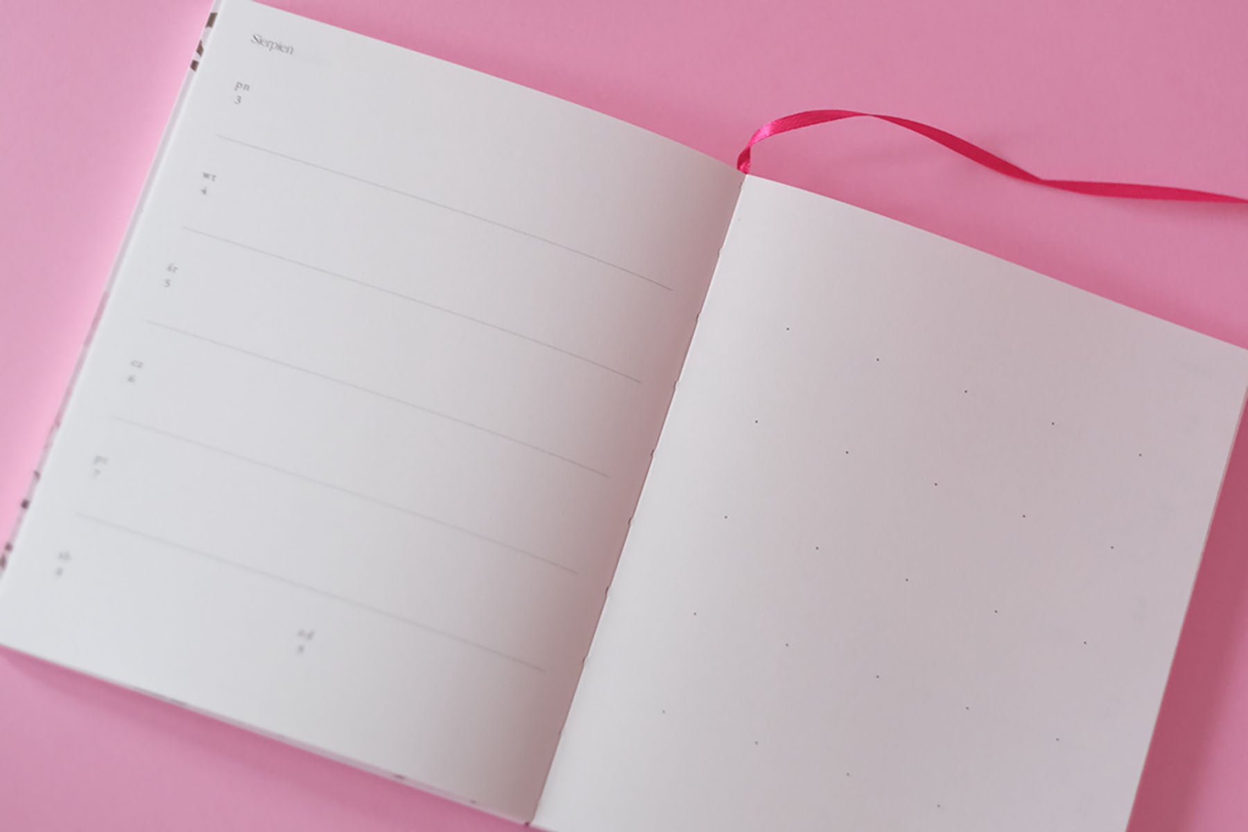 Kalendarz 2026, Muska, papierniczy design