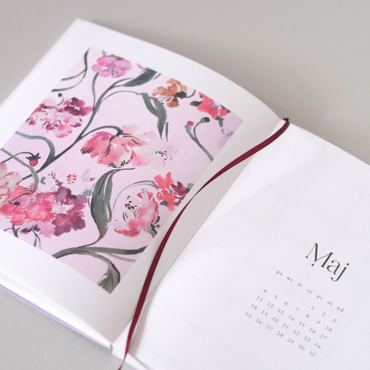 Kalendarz 2026, Muska, papierniczy design