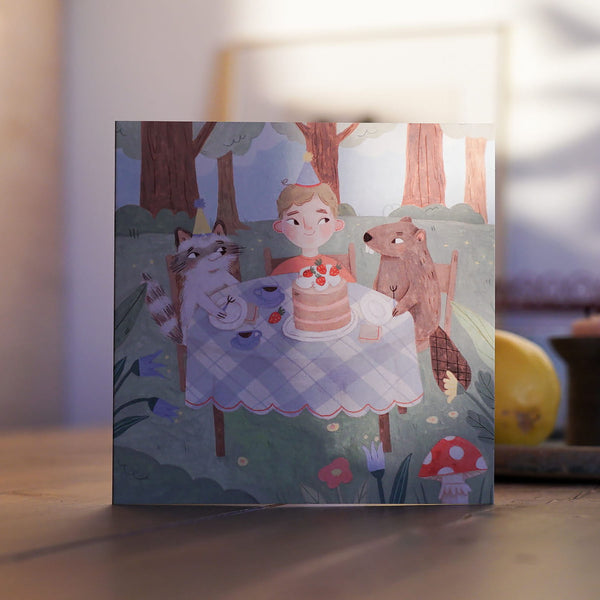 Kartka urodzinowa – Birthday Boy, Hi Little, papierniczy design