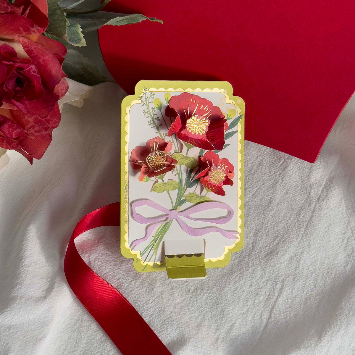 Kartka pop-up – polny bukiet, UWP Luxe, papierniczy design