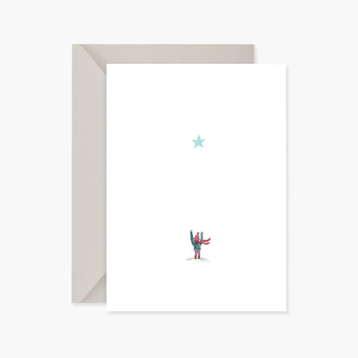 Kartka świąteczna – chłopczyk i gwiazda, Muska, papierniczy design