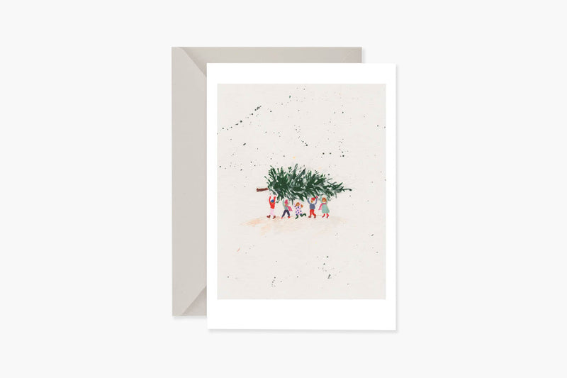 Kartka świąteczna – po choinkę, Muska, papierniczy design