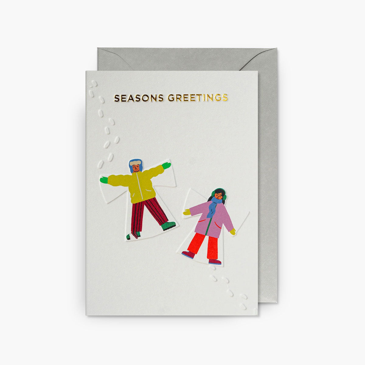 Kartka świąteczna – orzełki w śniegu, Lagom, papierniczy design