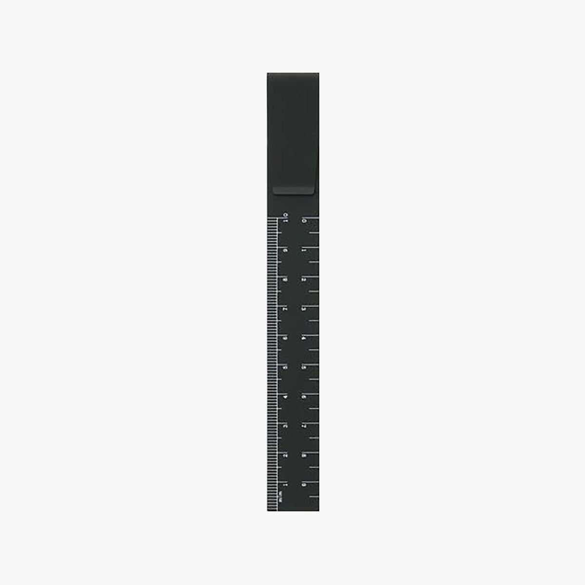 Aluminiowa linijka Clip Ruler – czarna, Hightide, papierniczy design