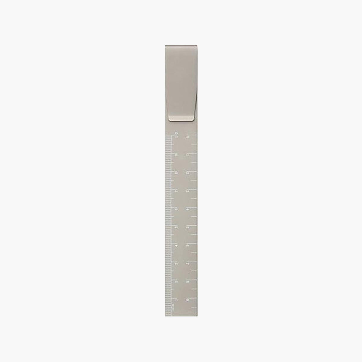Aluminiowa linijka Clip Ruler – szara, Hightide, papierniczy design