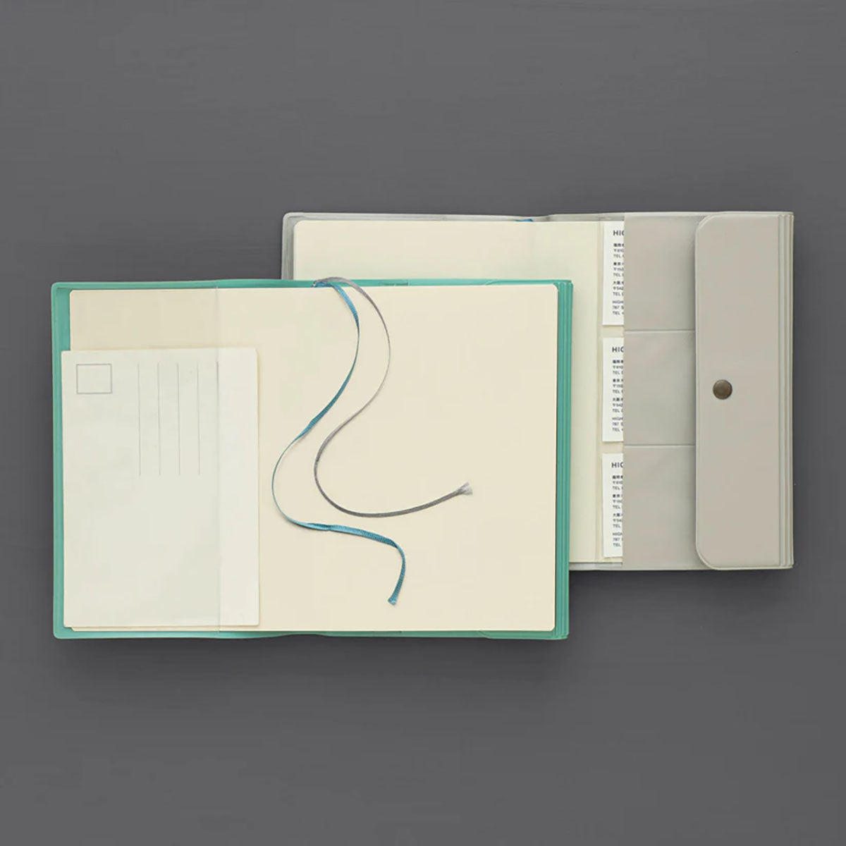 Kalendarz 2026 w etui - miętowy, nähe, Papierniczy design