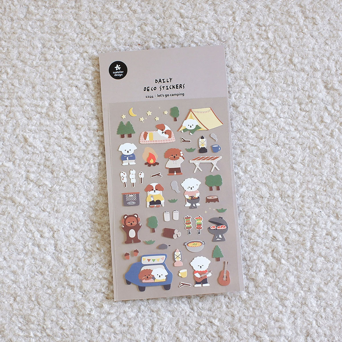 Ozdobne naklejki – Let's go camping!, Suatelier, papierniczy design