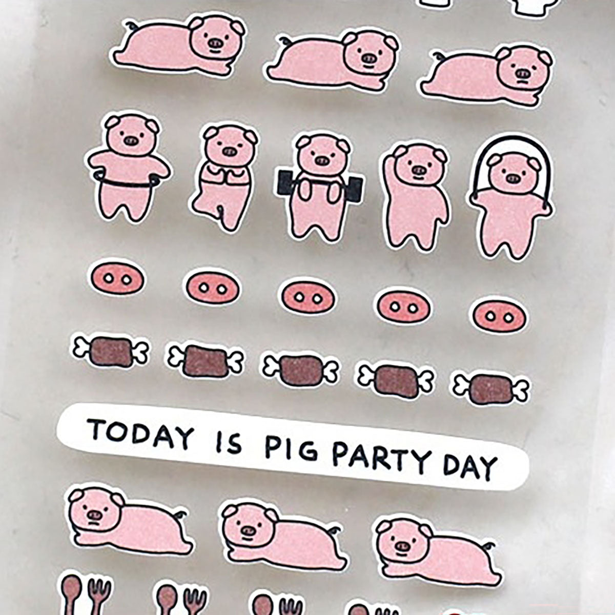 Ozdobne naklejki MINI – świnka, Suatelier, papierniczy design