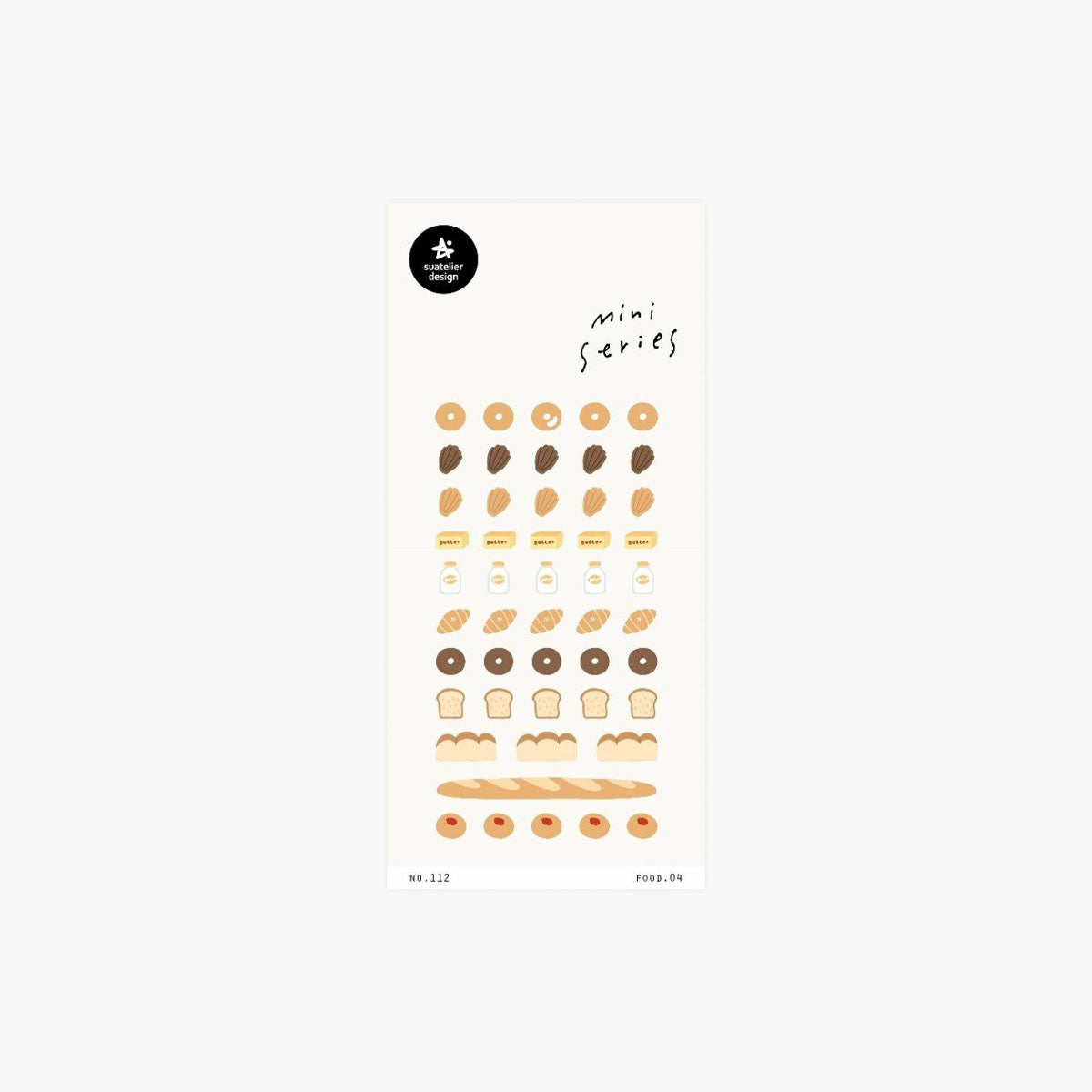 Ozdobne naklejki MINI – piekarnia, Suatelier, papierniczy design