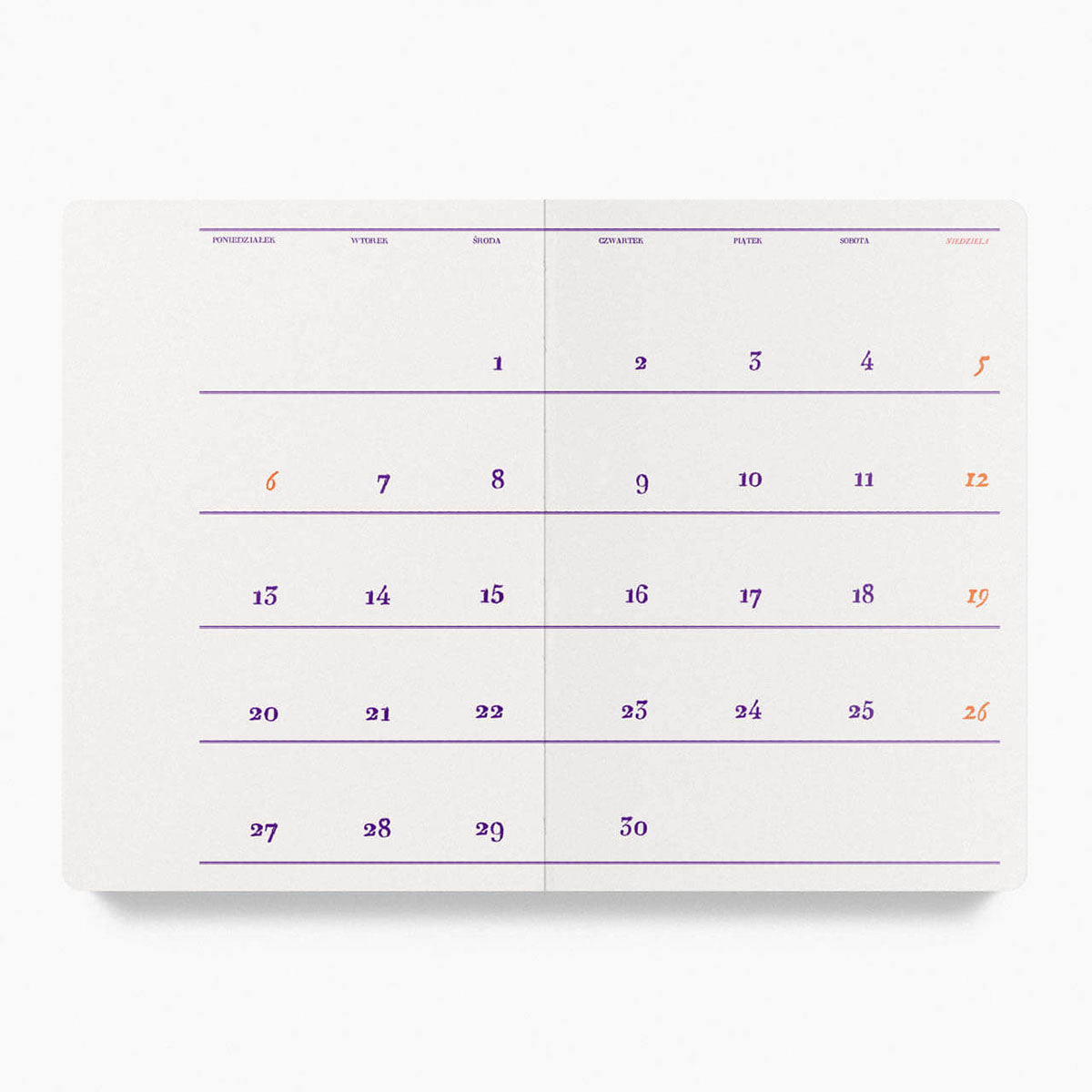 Pan Kalendarz 2026, Curated Paper, papierniczy design