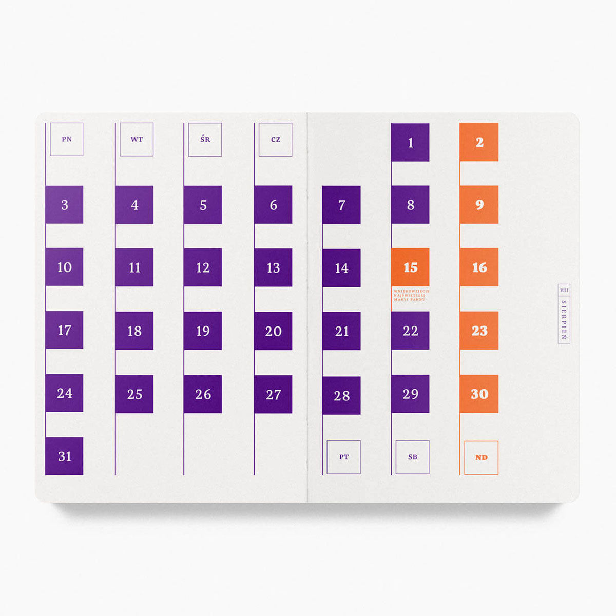 Pan Kalendarz 2026, Curated Paper, papierniczy design