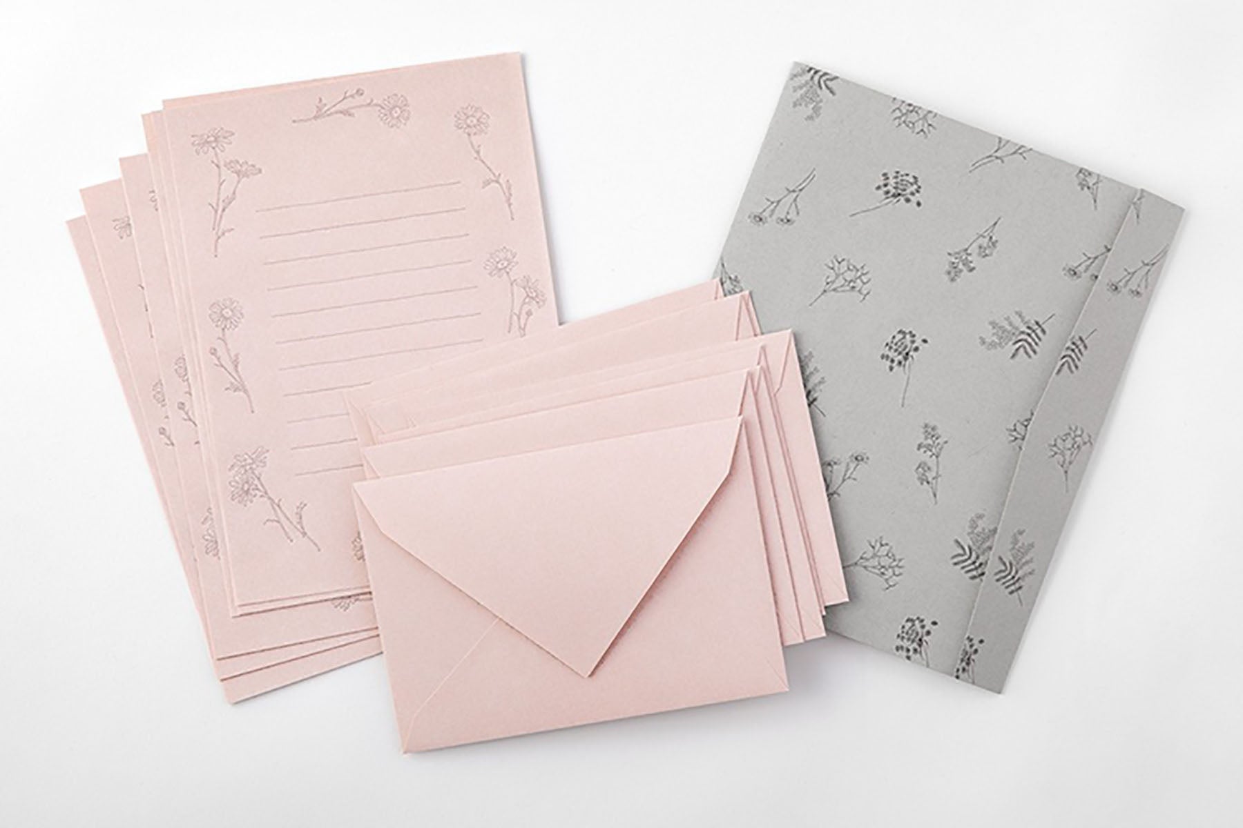 Papeteria Midori z papieru washi – różowa, Midori, stationery design