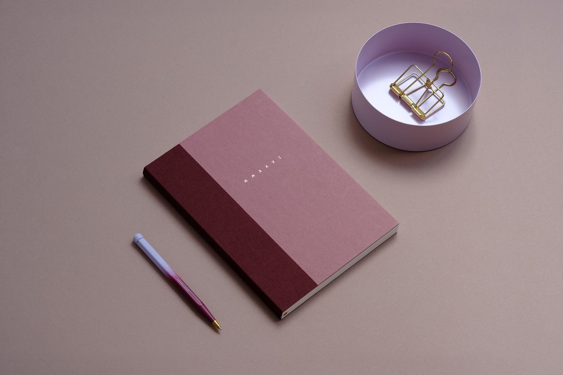 Stalowa miseczka LOLA – nude, NOTEM, papierniczy design