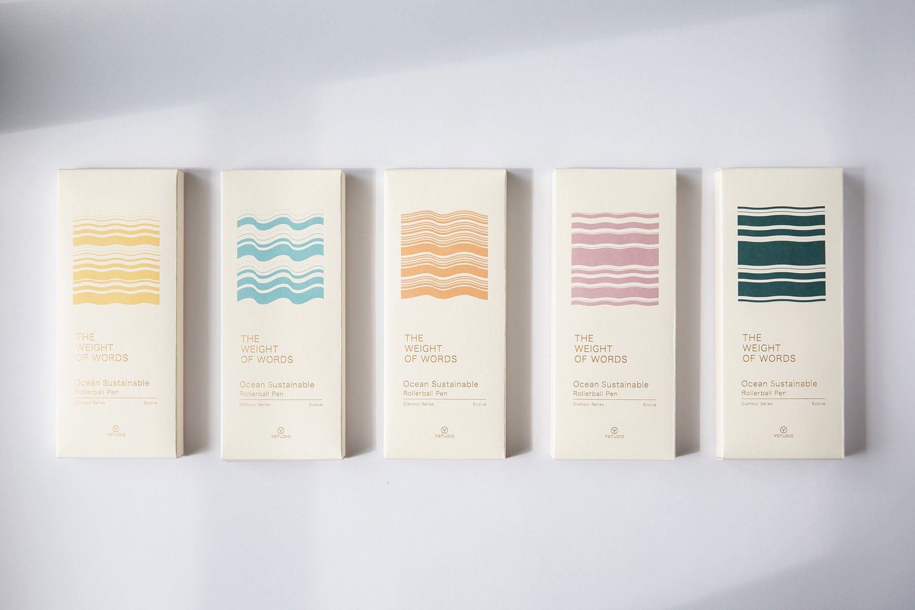 Pióro kulkowe YSTUDIO Glamour Evolve Ocean Sustainable – Dawn Yellow, ystudio, papierniczy design