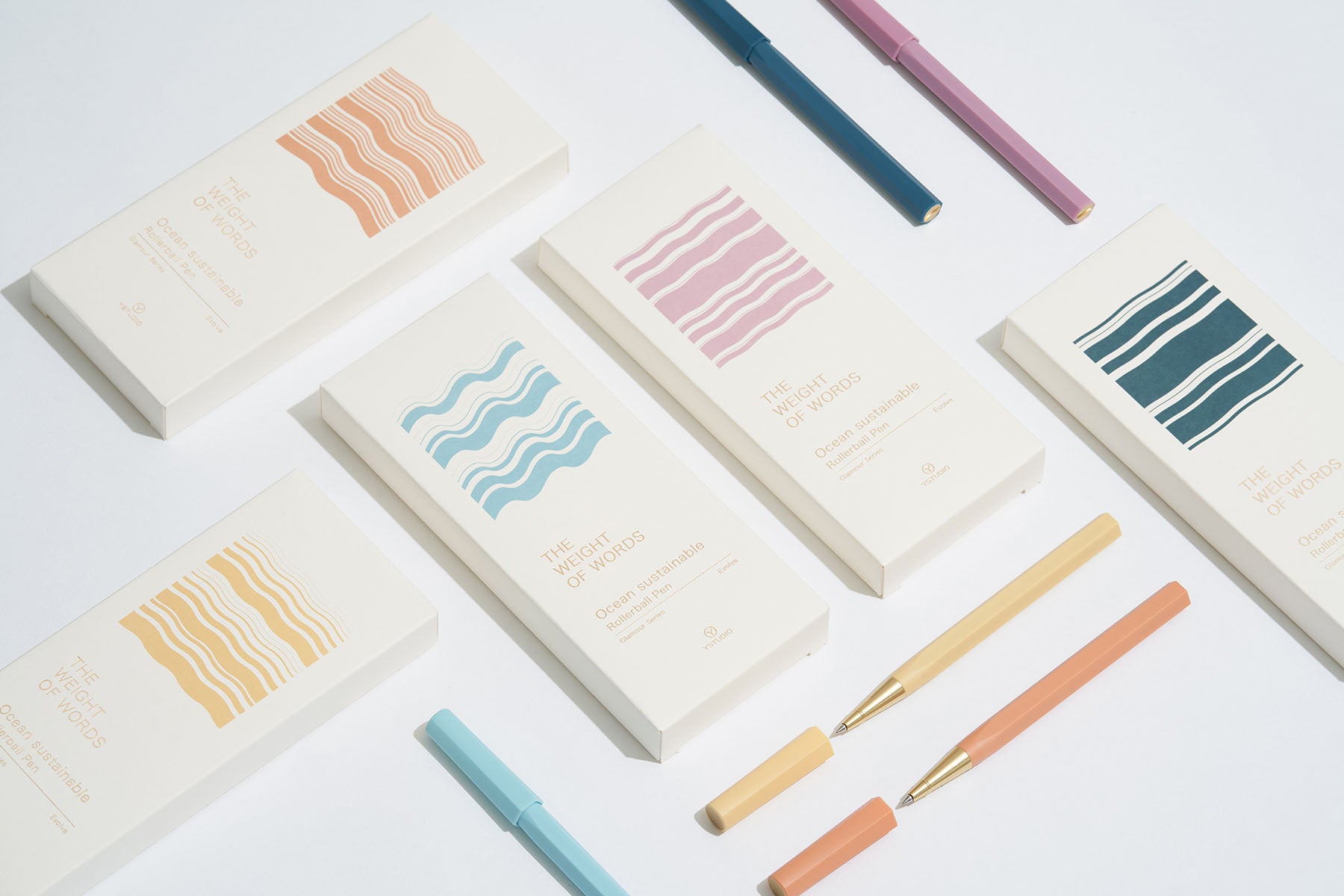 Pióro kulkowe YSTUDIO Glamour Evolve Ocean Sustainable – Sky Blue, ystudio, papierniczy design