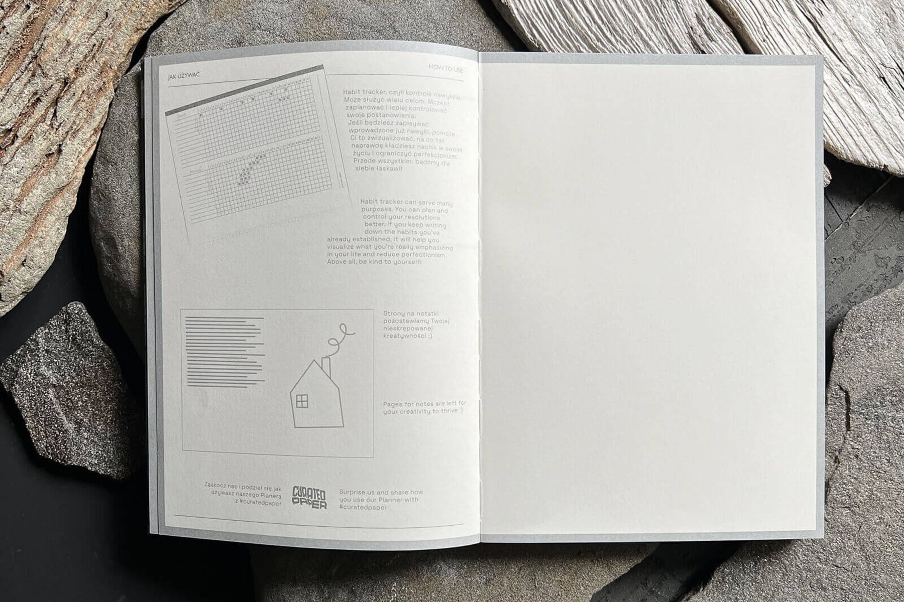 Planner niedatowany – Jostedalsbreen, Curated Paper, papierniczy design