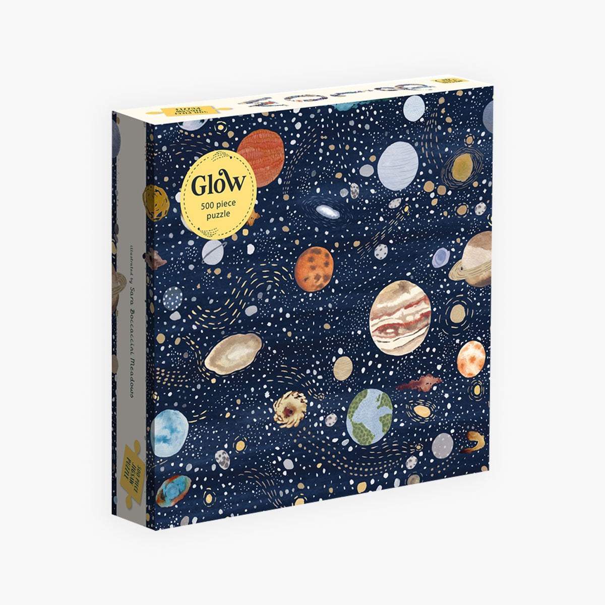 Puzzle 500 – Glow, Galison, papierniczy design