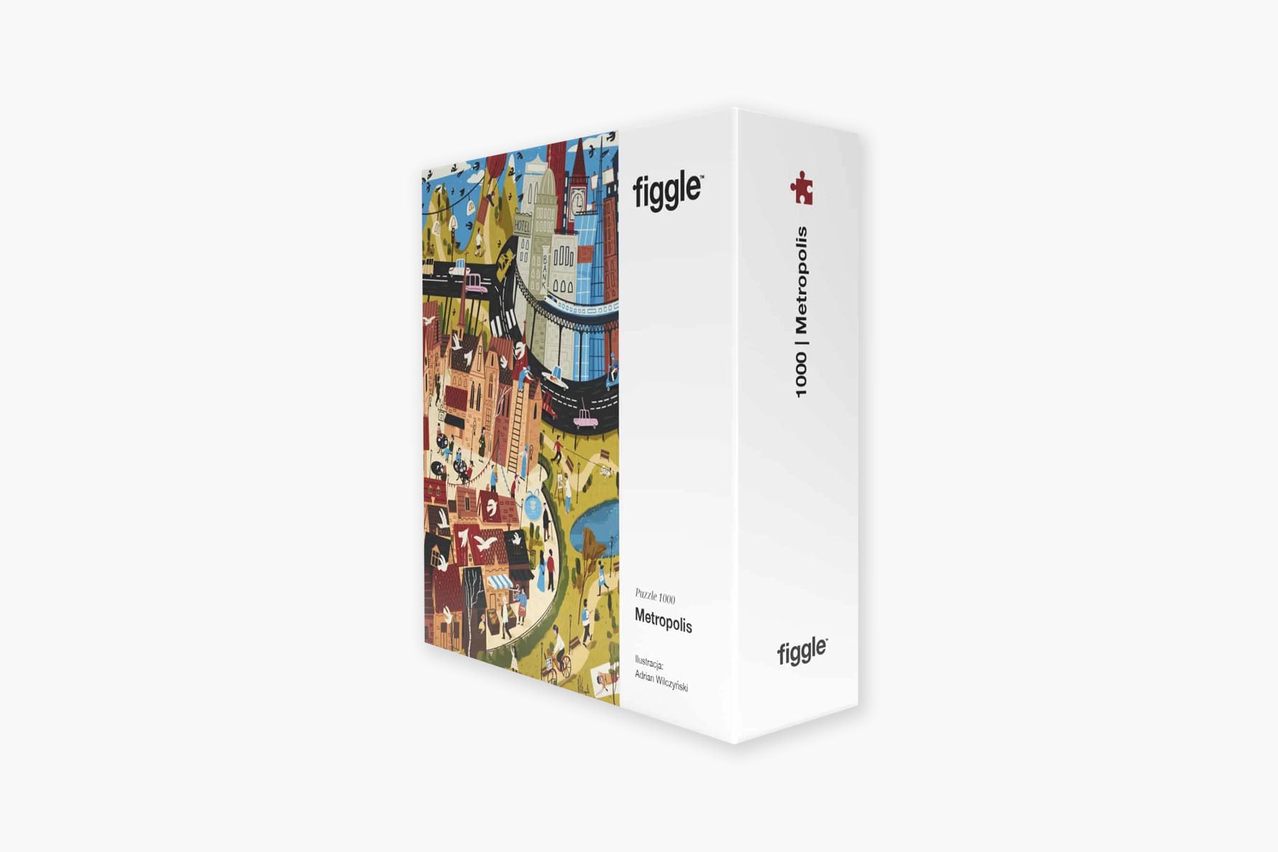 Puzzle 1000 – Metropolis, Figgle, papierniczy design