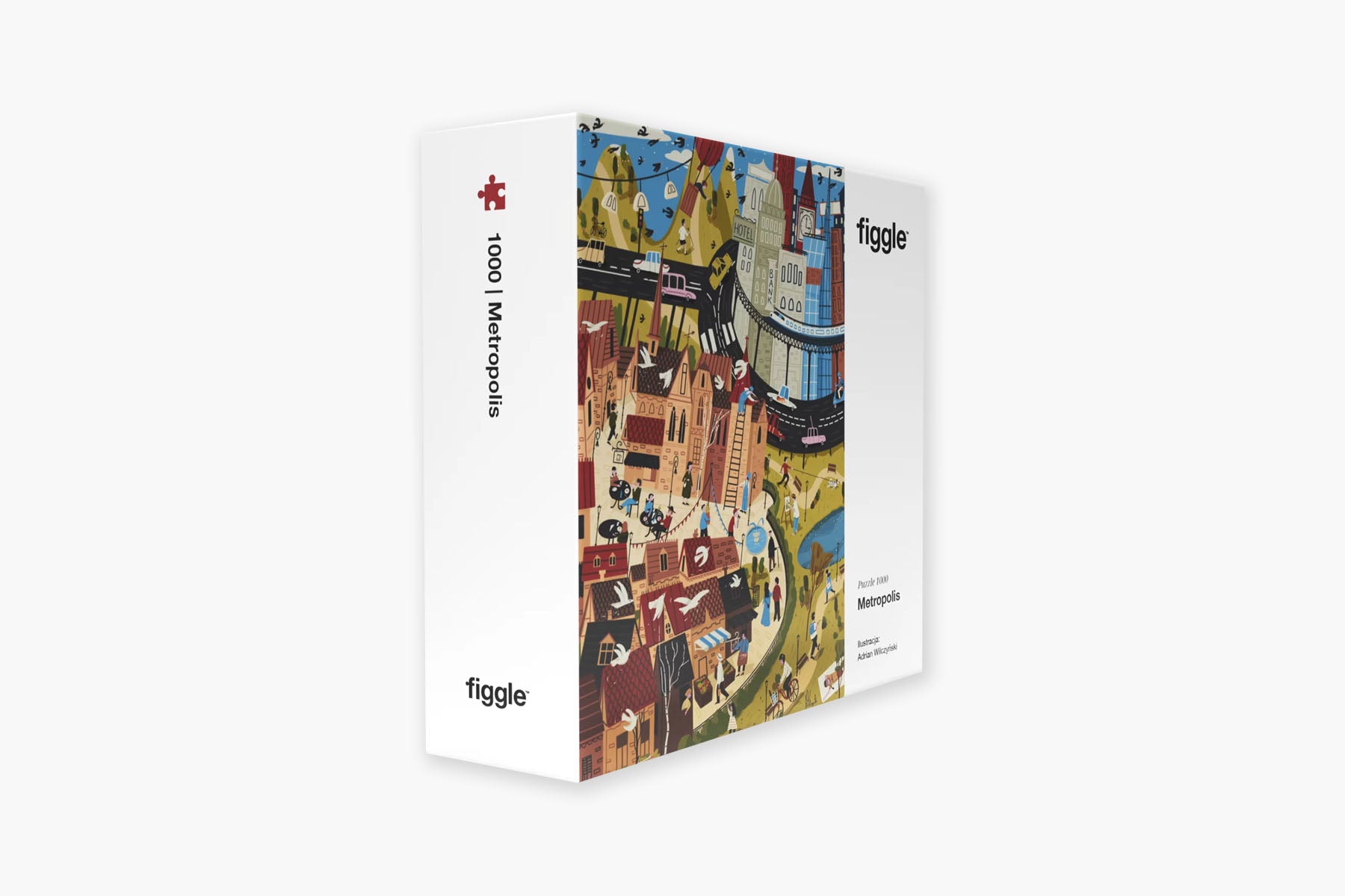 Puzzle 1000 – Metropolis, Figgle, papierniczy design