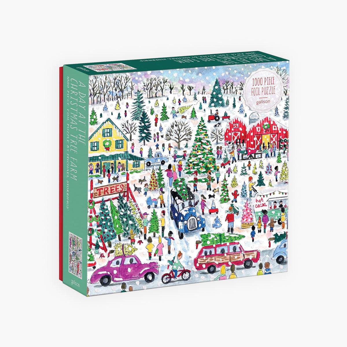 Puzzle 1000 – Christmas Tree Farm, Galison, papierniczy design