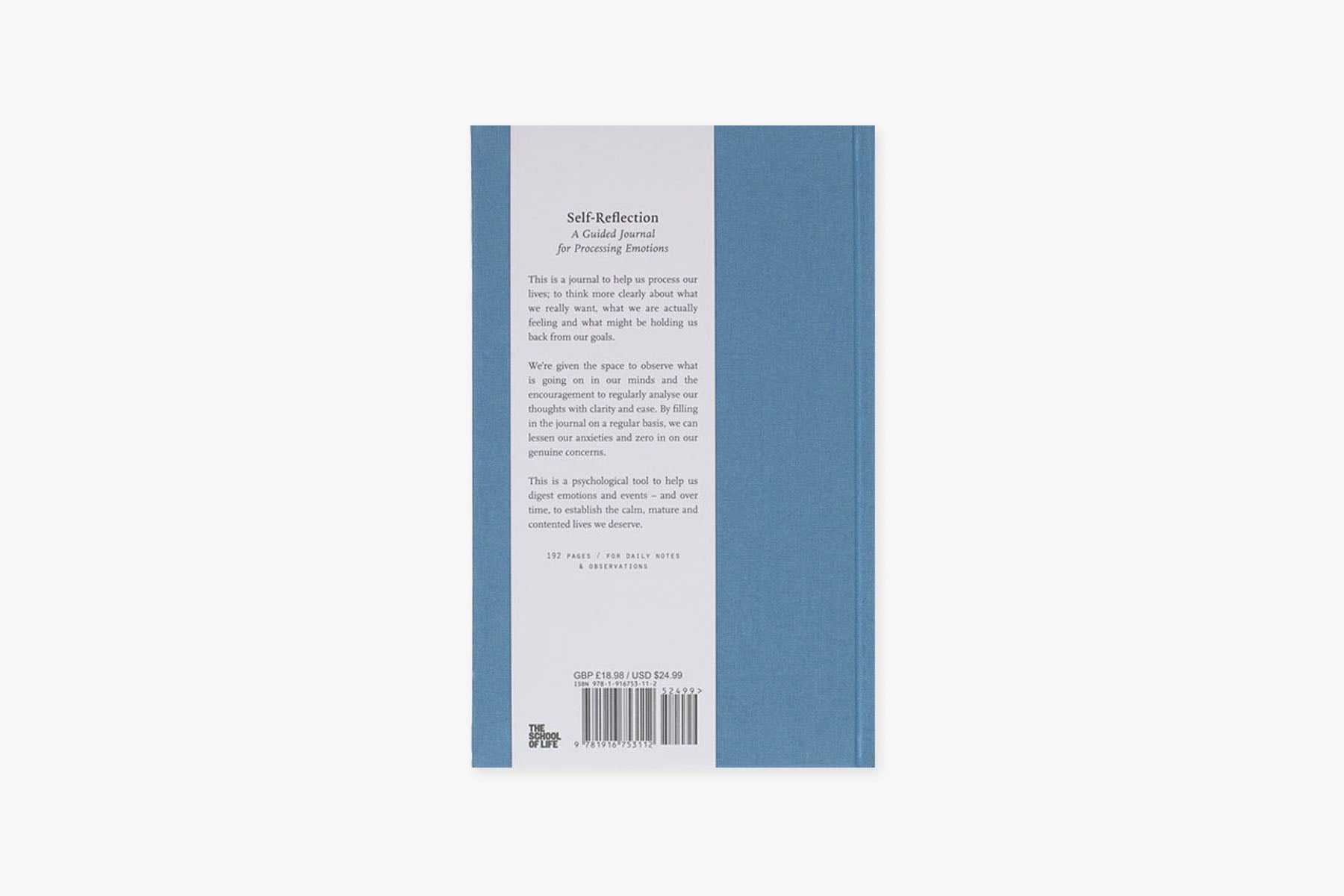 Self-Reflection Journal, The School of life, papierniczy design