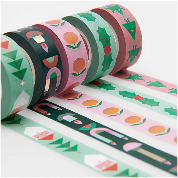 Zestaw papierowych świątecznych taśm klejących, Rico Design, papierniczy design