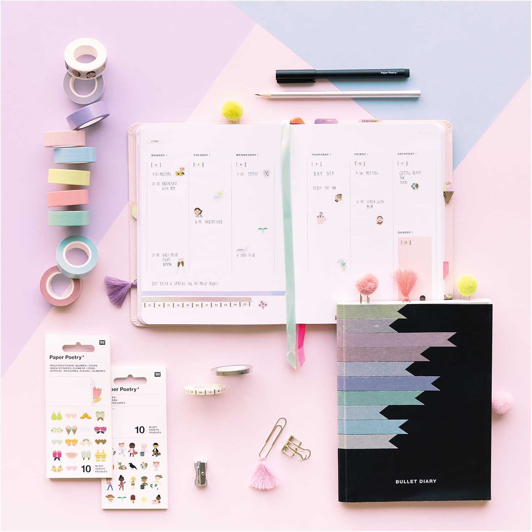 Zestaw papierowych taśm klejących, Rico Design, papierniczy design