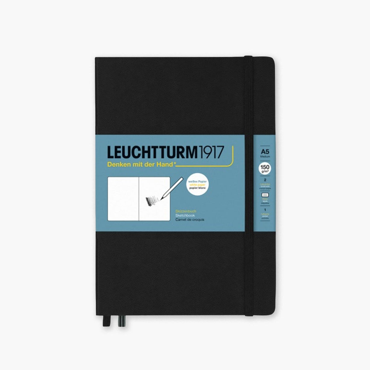 Szkicownik A5 – czarny, Leuchtturm1917, papierniczy design