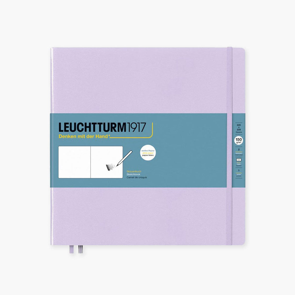 Szkicownik kwadratowy – lawendowy, Leuchtturm1917, papierniczy design