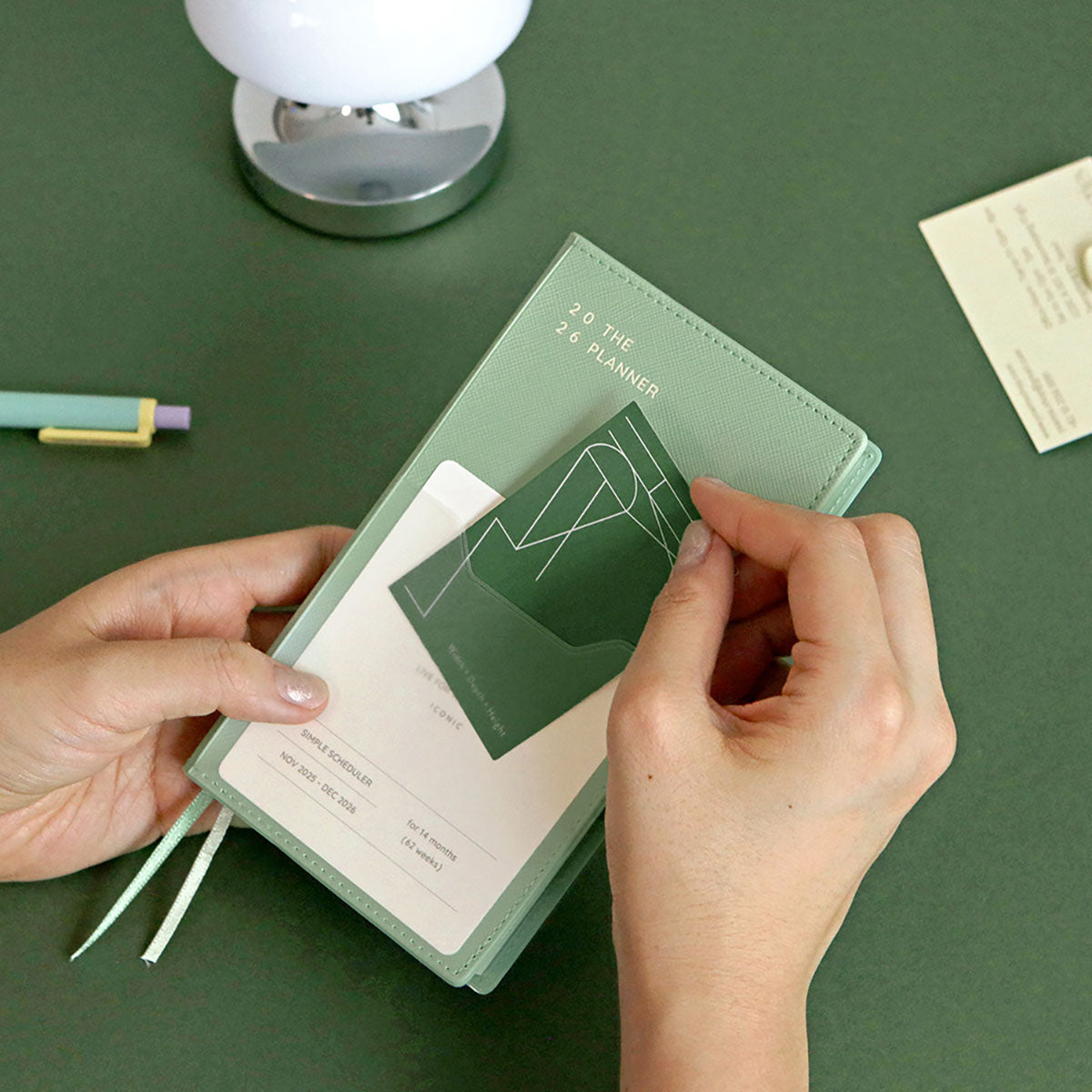 Kalendarz 2026 The Planner S - Mint, IOONIC, Papierniczy design