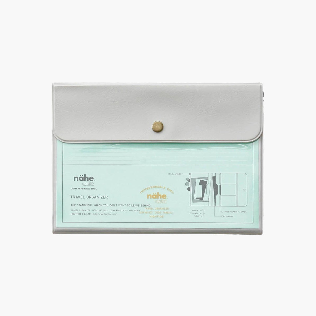 Organizer podróżny – jasnoszary, nähe, papierniczy design