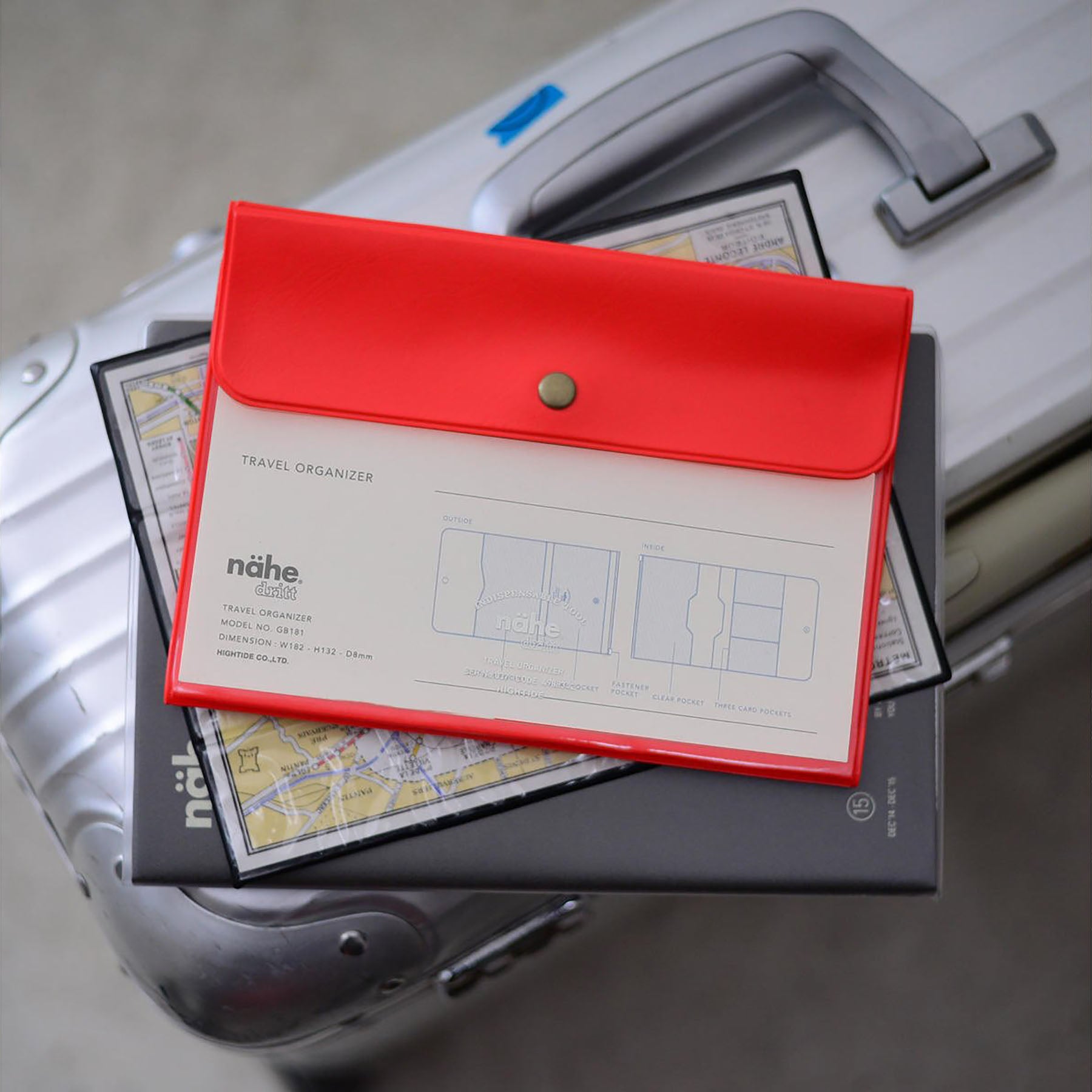 Organizer podróżny – czerwony, nähe, papierniczy design