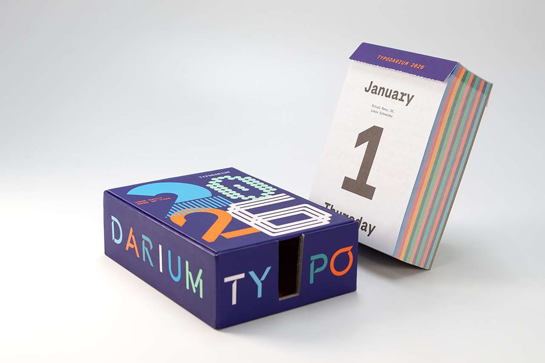 Kalendarz 2026 Typodarium,Verlag Hermann Schmidt, papierniczy design