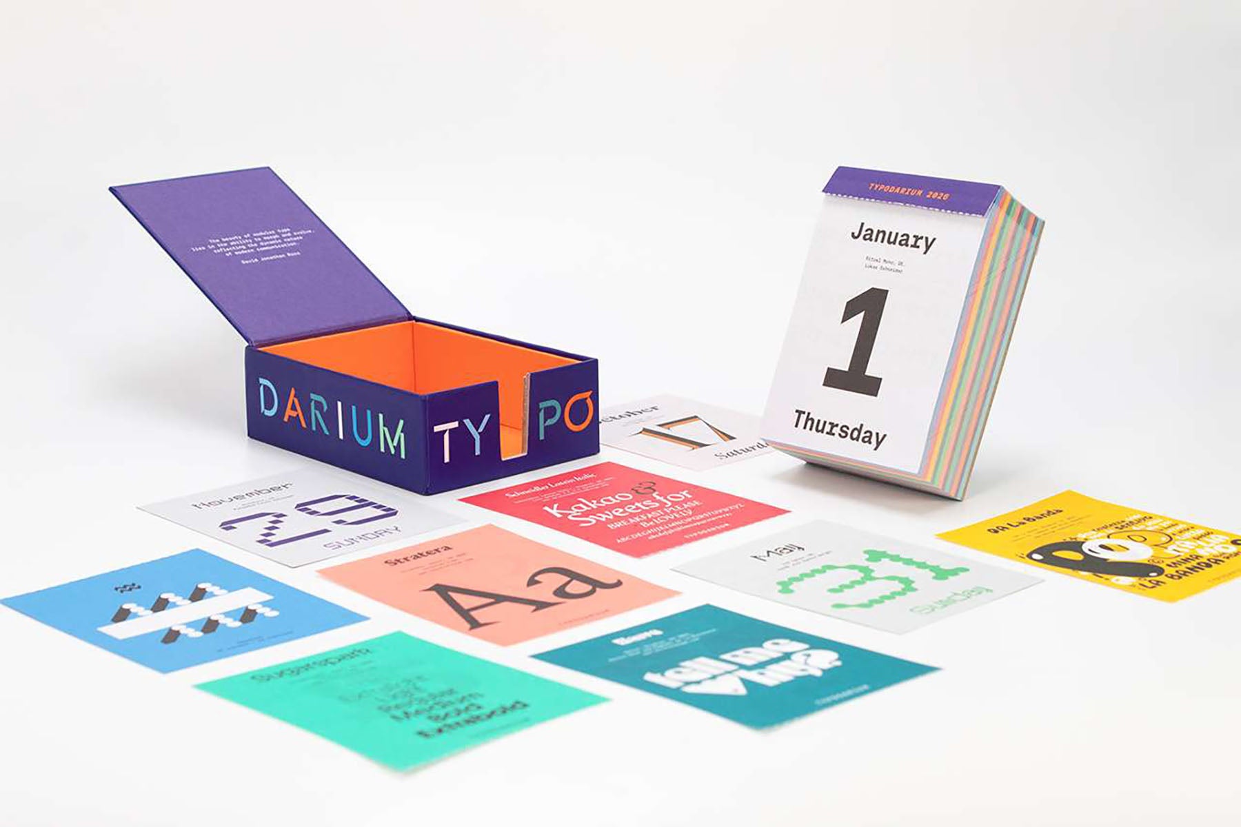 Kalendarz 2026 Typodarium,Verlag Hermann Schmidt, papierniczy design
