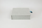 Płócienne pudełko na zdjęcia – miętowo-szary , KAIKO, domowe biuro, design artykuły biurowe