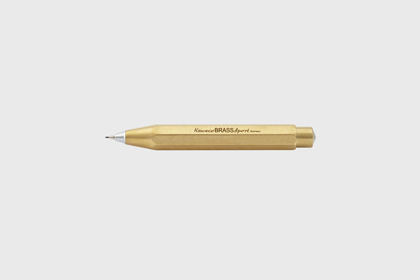 Mosiężny ołówek mechaniczny BRASS Sport, Kaweco, design sklep papierniczy, domowe biuro