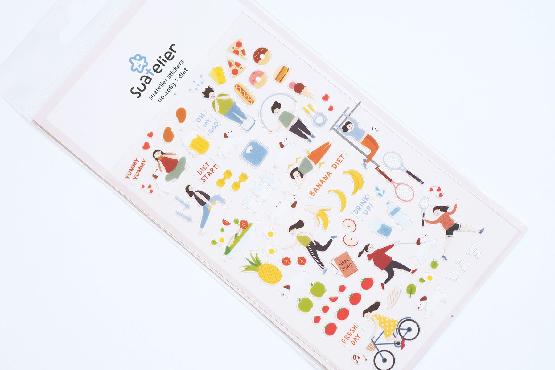 Ozdobne naklejki – dieta, Suatelier, design sklep papierniczy, domowe biuro