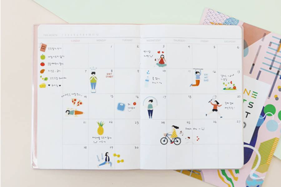Ozdobne naklejki – dieta, Suatelier, design sklep papierniczy, domowe biuro