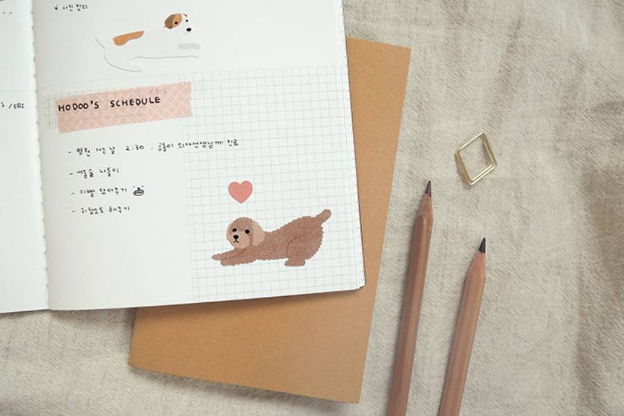 Ozdobne naklejki – pieski, Suatelier, design sklep papierniczy, domowe biuro